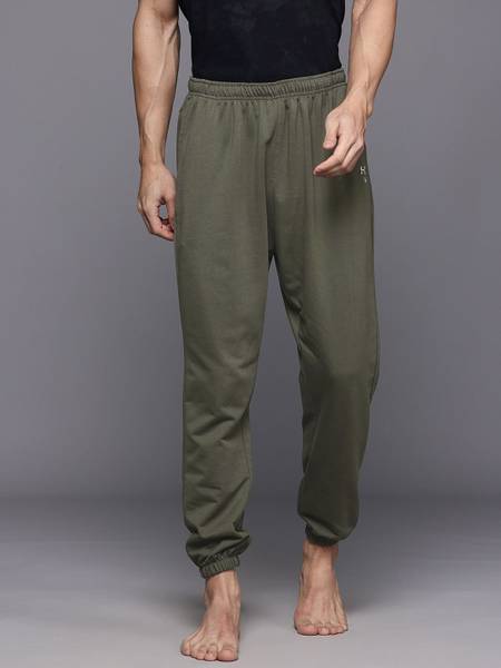 HRX by Hrithik Roshan Solid Men Green Track Pants