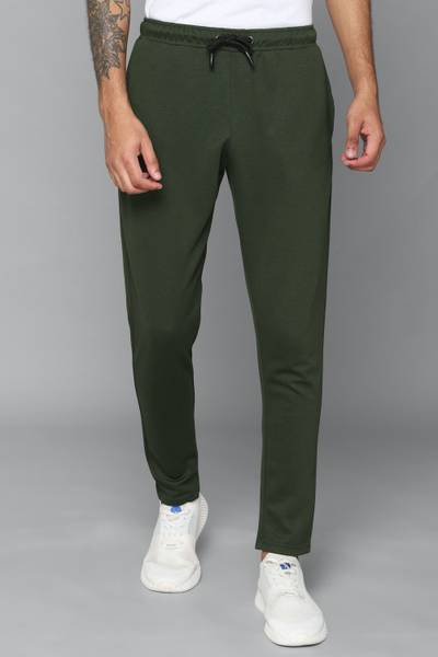 Allen Solly Solid Men Green Track Pants