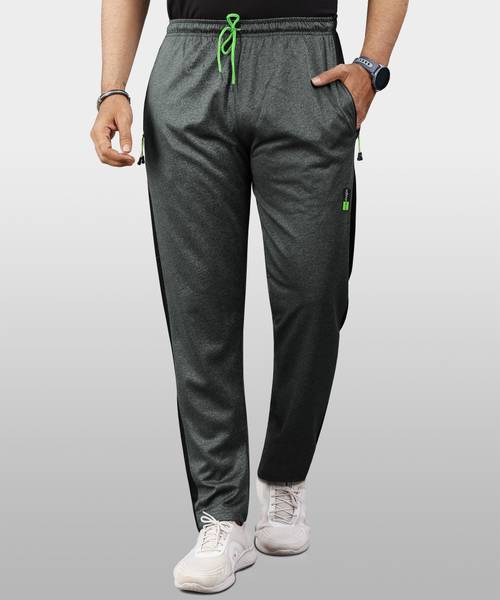 VeBNoR Striped Men Green Track Pants