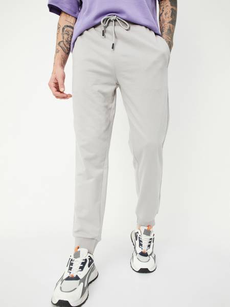 MAX Solid Men Grey Track Pants