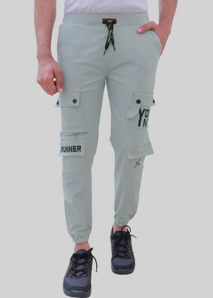 Youngrunner Printed Men Grey Track Pants