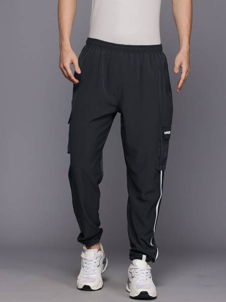 HRX by Hrithik Roshan Printed Men Black Track Pants