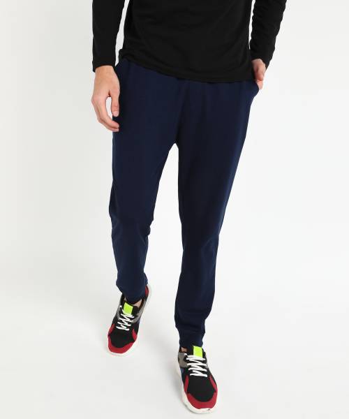 FOREVER 21 Solid Men Blue Track Pants Price History