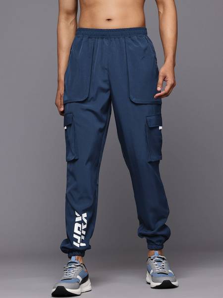 HRX by Hrithik Roshan Printed Men Blue Track Pants