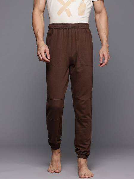 HRX by Hrithik Roshan Solid Men Brown Track Pants