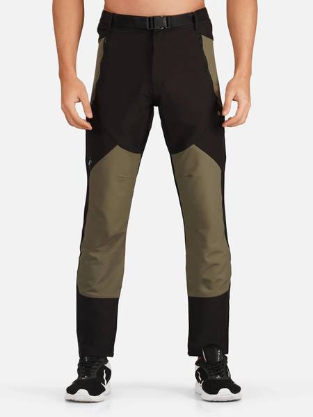 TREKIT Colorblock Men Brown Track Pants