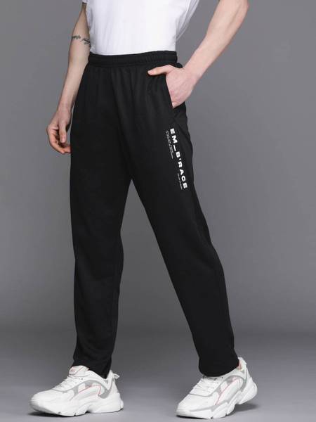 HRX by Hrithik Roshan Solid Men Black Track Pants