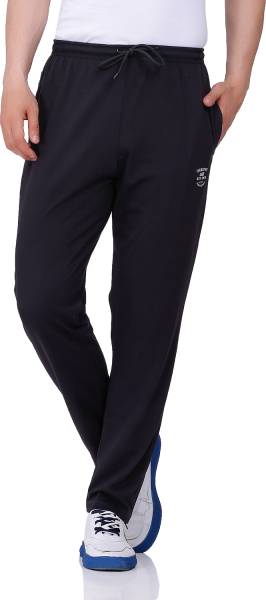 ARRAY Self Design Men Black Track Pants