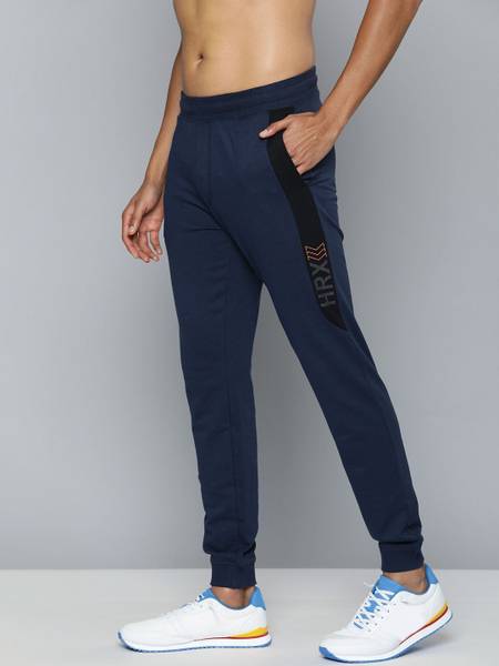 HRX by Hrithik Roshan Self Design Men Blue Track Pants