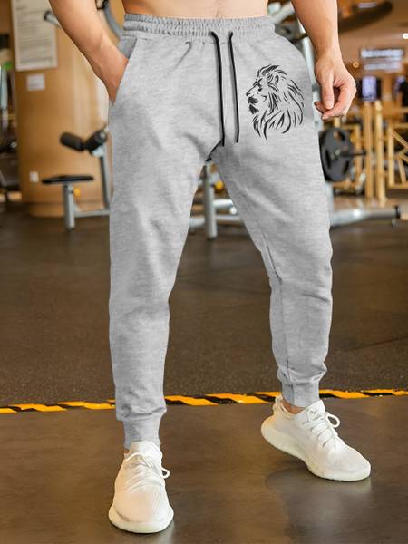 Men Grey Track Pants