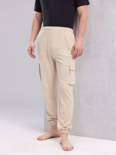HRX by Hrithik Roshan Solid Men Beige Track Pants