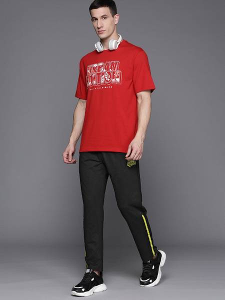 HRX by Hrithik Roshan Solid Men Black Track Pants