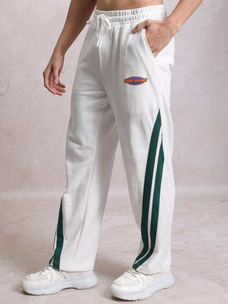 HIGHLANDER Striped Men White Track Pants