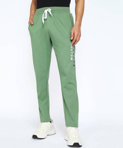 PROVOGUE Printed Men Light Green Track Pants