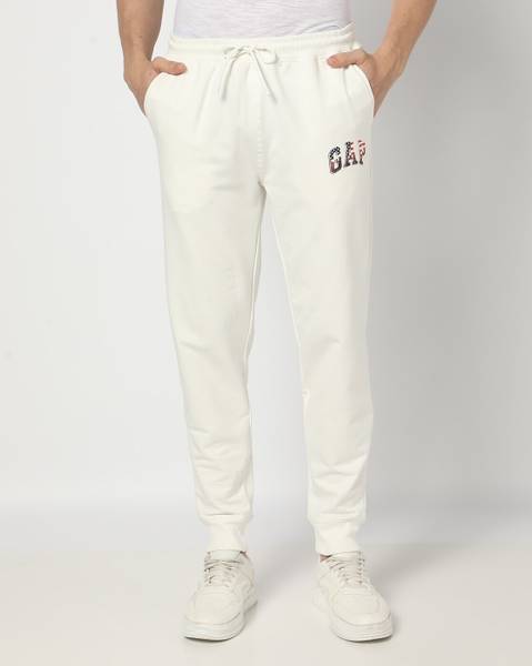 GAP Graphic Print Men White Track Pants