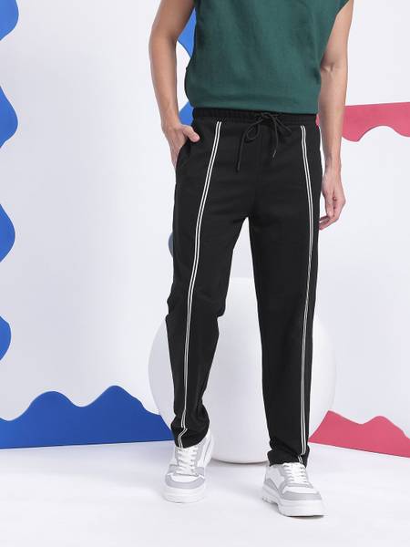 AEROPOSTALE Striped Men Black Track Pants