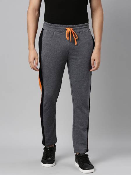 The Indian Garage Co. Self Design Men Black Track Pants