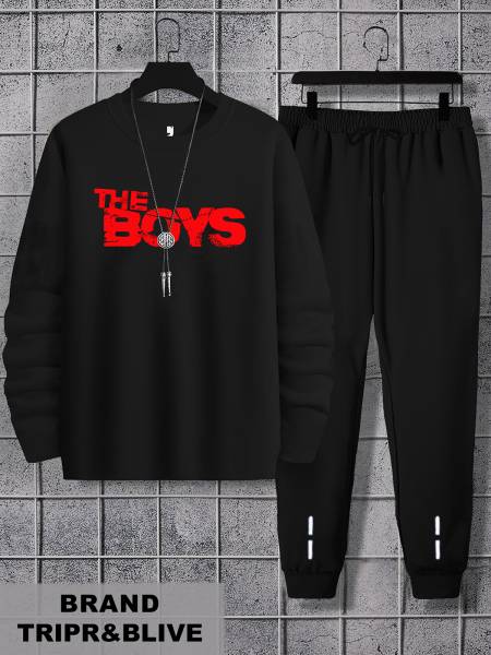 BLIVE Solid Men Track Suit