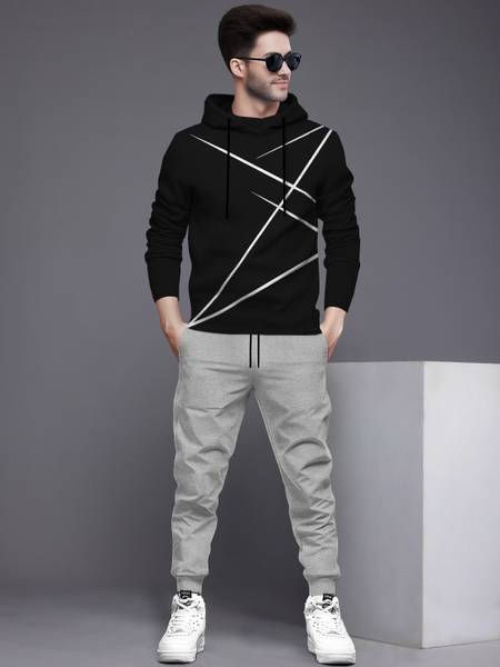 BLIVE Solid, Striped Men Track Suit