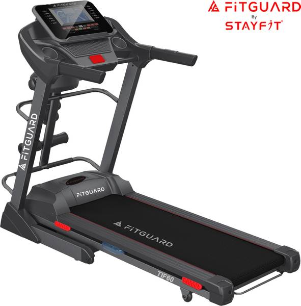 FITGUARD Treadmill By STAYFIT 6HP Peak 20KM/Hr Auto Incline App Based Easily Lubricate Treadmill (Max Weight:150 kg)