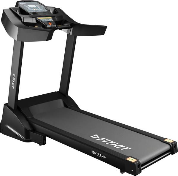 FITKIT 10K 2.5 CCC Certified Motorised with Max Weight 120Kg Free Home Installation &amp; 1 Year OneFitPlus Membership Treadmill