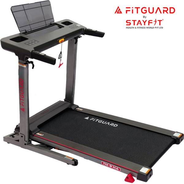 FITGUARD TM-9 HA By STAYFIT Motorized 2.5HP Peak Anti-Skid Belt 3 level height Adjustment Treadmill (Max Weight:100 kg)