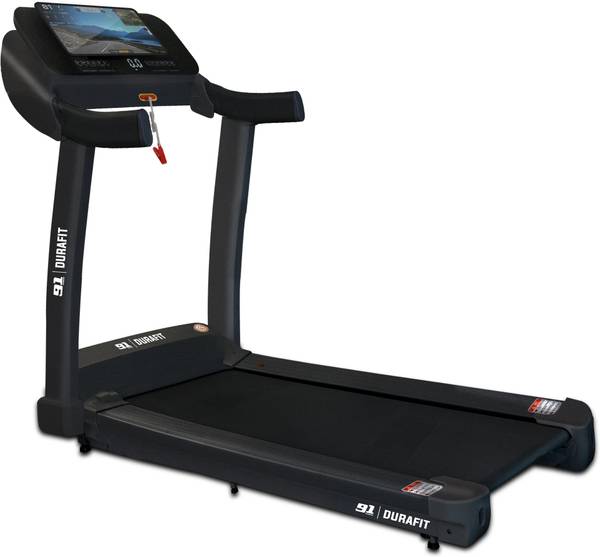 Durafit Vigor Pro BLDC 5 HP Peak Motorized| 18km Speed | 25-Level Incline Home Use Treadmill (Max Weight:150 kg)
