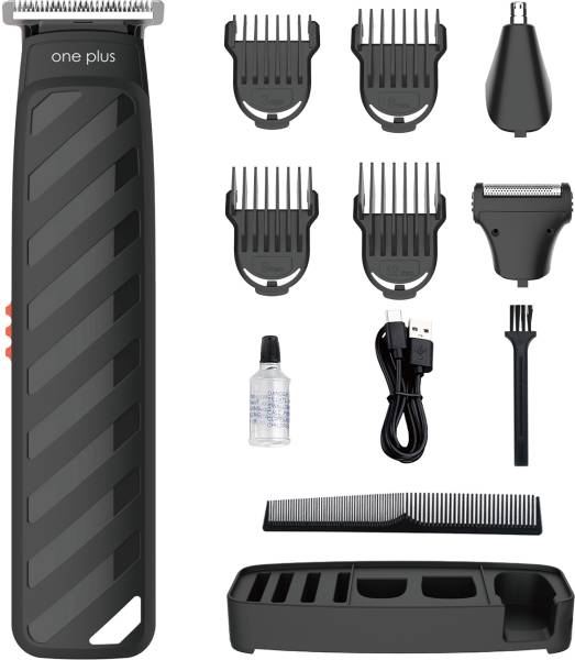 OnePlus OP 511 Cordless Professional 8 in 1 Grooming Kit Washable Trimmer 120 min Runtime 4 Length Settings