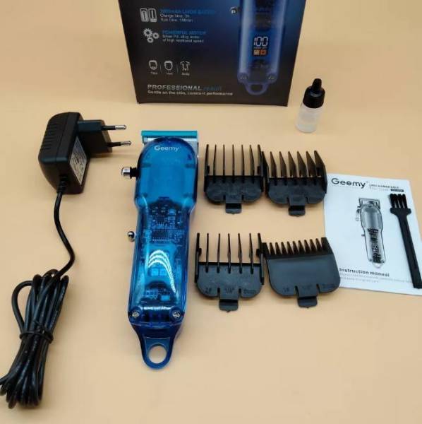 Geemy GM-6696 Professional Rechargeable Beard Hair Clippers Trimmer 90 min Runtime 5 Length Settings