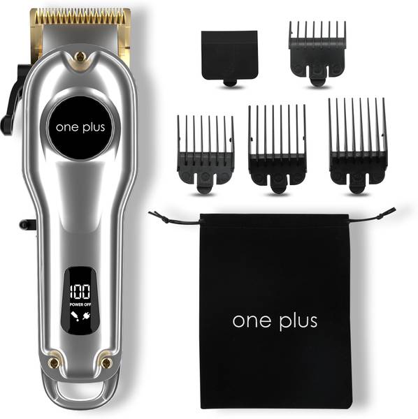 OnePlus OP 19 Cordless Professional Hair Clipper Dual LED Titanium coated blade Trimmer 150 min Runtime 12 Length Settings