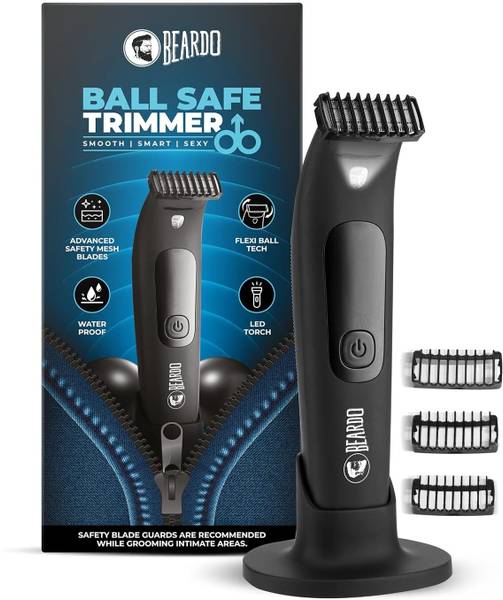 BEARDO Ball Safe Trimmer for Men with Skin Safe Tech Fully Waterproof Trimmer 110 min Runtime 5 Length Settings
