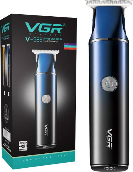 VGR V-986 Professional T-blade Precision with LED display Trimmer 150 min Runtime 4 Length Settings