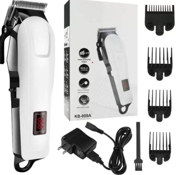 MILLENSIUM KM-809A Professional Rechargeable Hair Trimmer Electric Hair Clipper, Razor Trimmer 120 min Runtime 4 Length Settings