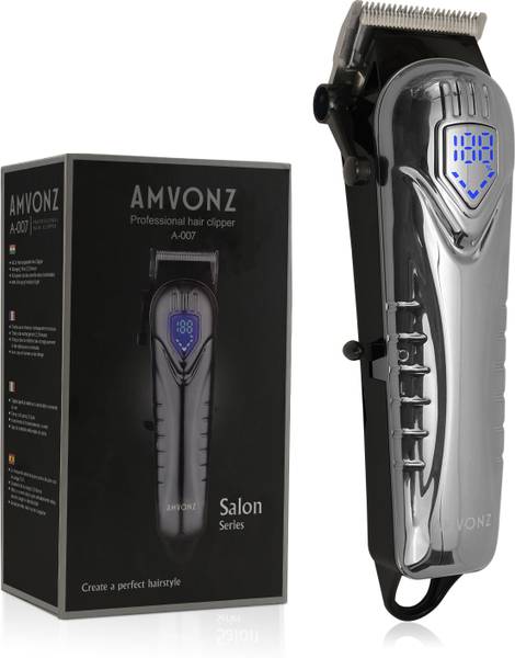 AMVONZ Professional Hair Clipper For Salon Trimmer 200 min Runtime 4 Length Settings