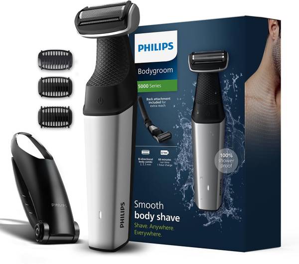 PHILIPS BG5021/15 Fully Waterproof Body Groomer 60 min Runtime 3 Length Settings