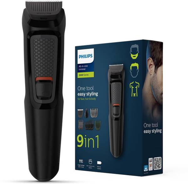 PHILIPS 9 in 1 All in One Trimmer Trimmer 60 min Runtime 1 Length Settings