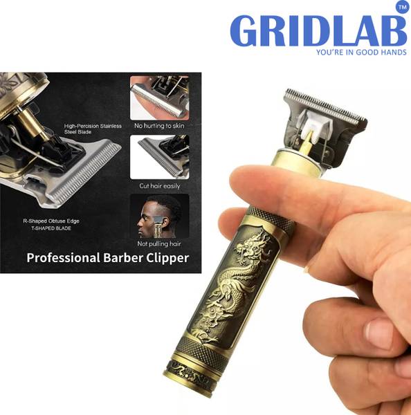 Gridlab Haircut Electric Head Hair And Beard Hair Remover Stylish Cutting Clipper Trimmer 120 min Runtime 4 Length Settings