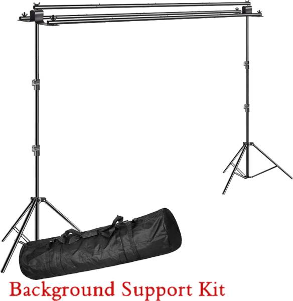 PIXSO Triple Crossbar 9ftx8.5ft Backdrop Stand, Photo Studio Heavy Duty Background Tripod Kit