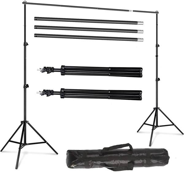 PIXSO 9x9ft Photography Stand Kit Background Support Kit Portable Foldable with Bag Tripod Kit