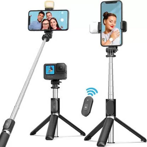Rangwell Wireless Selfie Stick Stand Remote Flash Light All Smartphones Monopod Kit Tripod Kit, Tripod, Monopod Kit