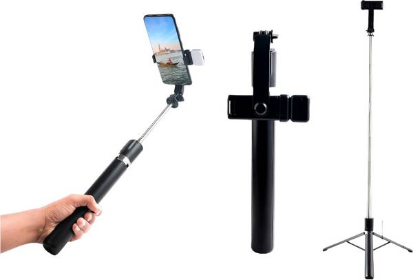 fire turtle X3 Selfie Stick with Tripod Stand, 6 Feet Length, Wireless Remote Tripod