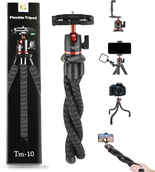 CASON Flexible Gorilla Tripod Stand with Cold Shoe Mount for Mobiles,Cameras,DSLR Tripod