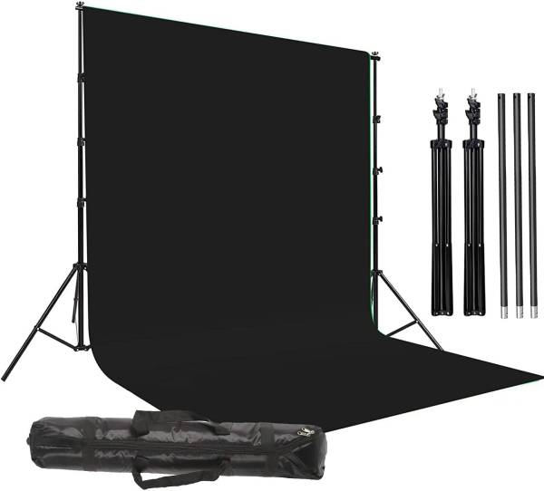 PICPRO Photography Backdrop Background Support Kit Foldable+Bag Stand KIT+Black Screen Reflector