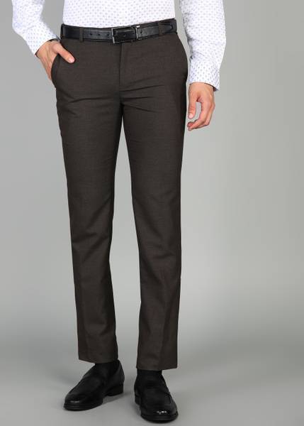Raymond Slim Fit Men Brown Trousers