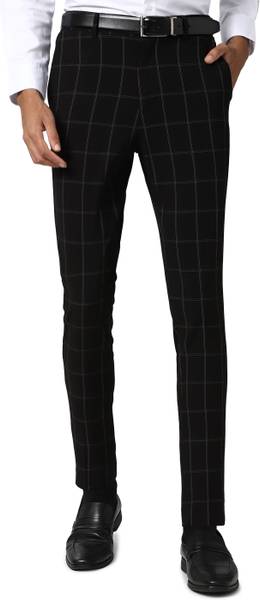 PETER ENGLAND Slim Fit Men Black Trousers