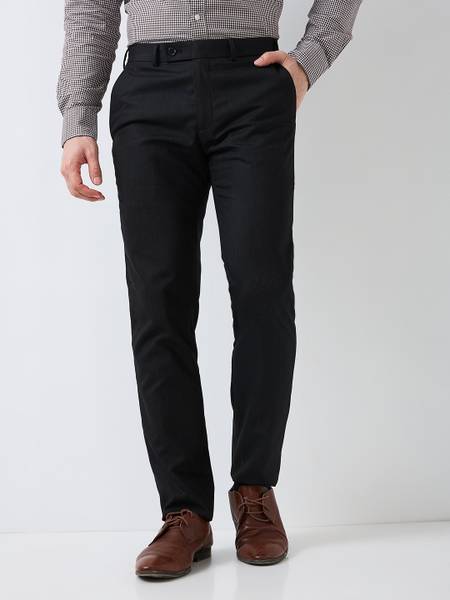 Raymond Slim Fit Men Black Trousers