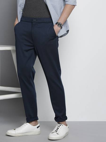 The Indian Garage Co. Regular Fit Men Blue Trousers