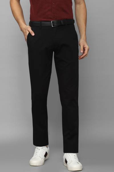 Louis Philippe Sport Tapered Men Black Trousers