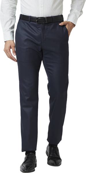 Raymond Slim Fit Men Dark Blue Trousers