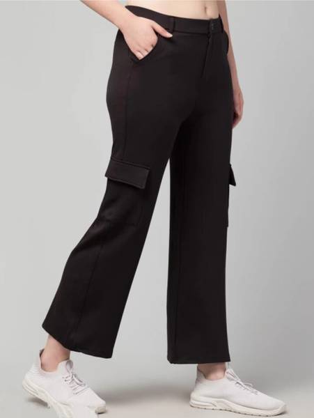 TRYSPORTS Relaxed Women Black Trousers
